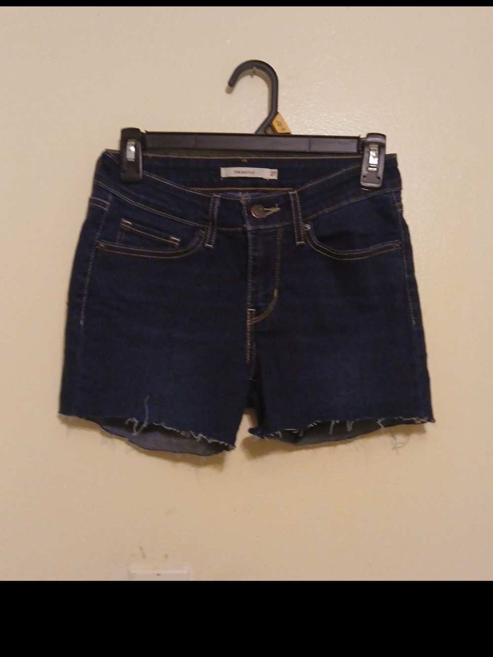 Levi's Dark Blue Denim Cutoff Shorts